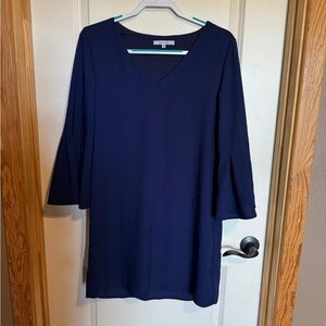 Naked Zebra Deep Blue V-Neck Dress Women Size‎ Medium